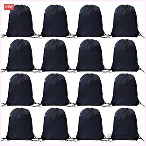 Polyester Drawstring Bags, Gym Sports Cinch Bag Backpack, 16 Pack Bulk